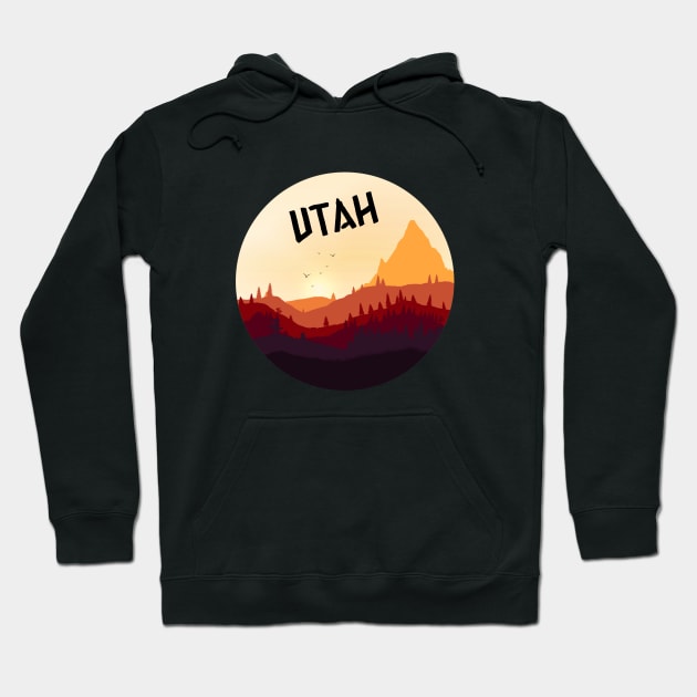 Utah skiing - Utah Camping Hoodie by UbunTo